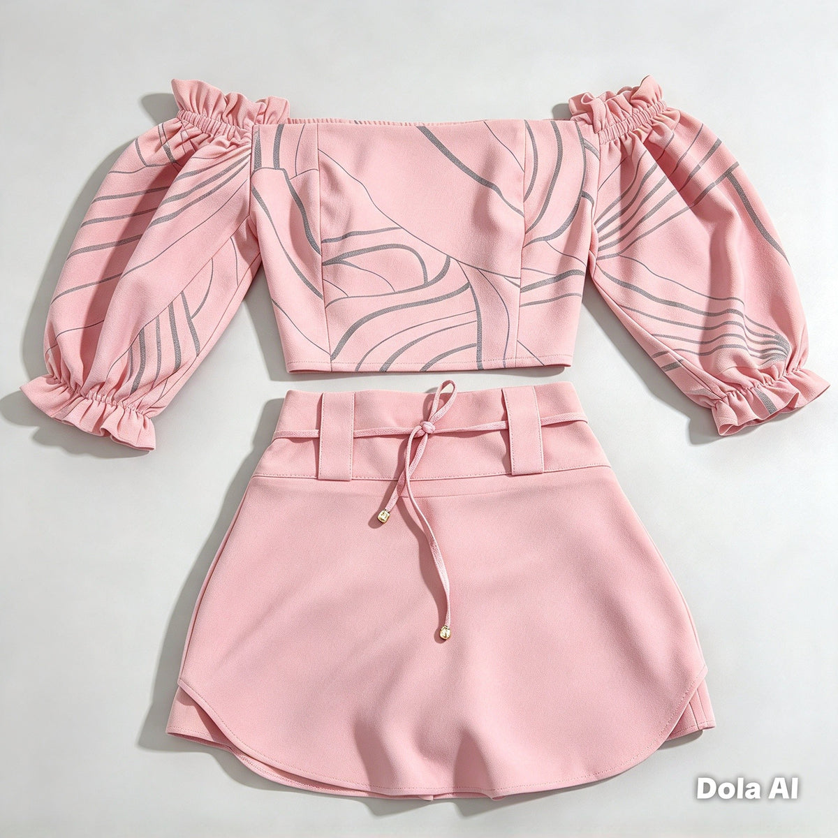 ✅ Dupla função: Saia Shorts em Linho .Rosa Bebe.