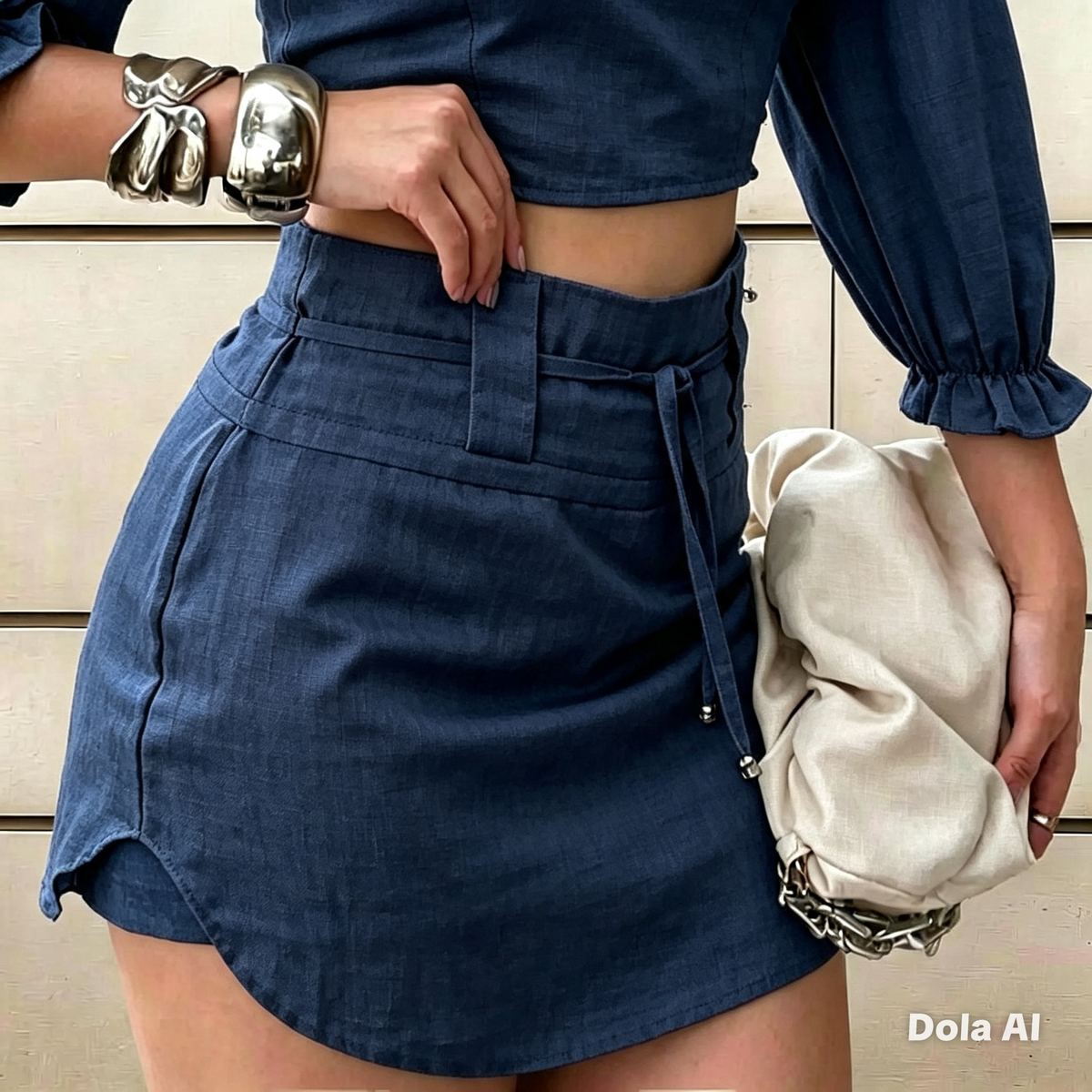 Saia Shorts de Linho Feminina — Cintura Alta — NÃO É POLIÉSTER! Várias Cores